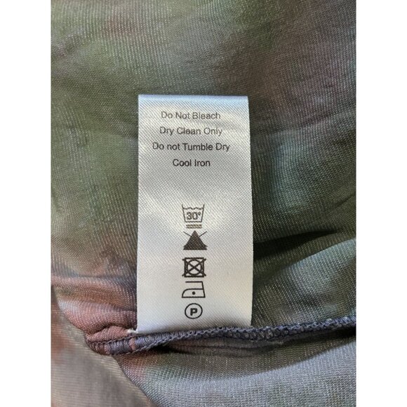 Kyla Seo Raeli Shirt Velvet Top in Deep Camo Tie Dye - Sz M - NWT - Picture 8 of 8